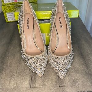 Gianni Bini Silver Rhinestone Heels